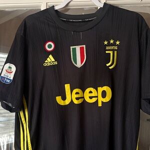 Adidas Juventus Black and Yellow Football Shirt